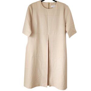 NWOT Madeleine Cream Career Dress Fit and Flare Biege Capsule Wardrobe XL